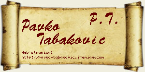 Pavko Tabaković vizit kartica